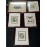 CARTON OF FIVE F/G PRINTS OF COCKERELS