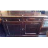 LARGE OLD OAK SIDEBOARD WITH DROP HANDLES