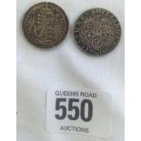 VICTORIAN SILVER SHILLINGS 1896 / 1889