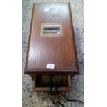 NARROW WOOD CASH REGISTER WITH TILL ROLL