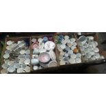 FOUR CARTONS OF MIXED MUGS, JUGS, CUPS & CHINAWARE