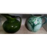 TWO CHINA JUGS (A/F)