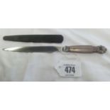 GEORGE JENSEN PAPER KNIFE WITH STEEL BLADE