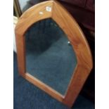ARCHED PINE FRAMED MIRROR