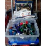 TWO CARTONS OF EMBROIDERY WOOL, HOOPS & EMBROIDERY TOOLS