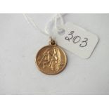 St Christopher pendant in 9ct - 1.1gms