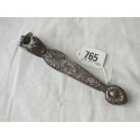 Pair of Eastern silver filigree sugar tongs