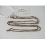 White gold flat link chain - 5.3gms