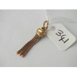 9ct tassel pendant - 2.2gms