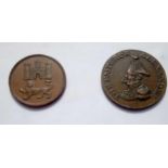 Norwich Wilson Bakers token 1839 and an Alexander Peace token 1814