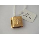 Charm in form of book in 9ct - 2.1gms