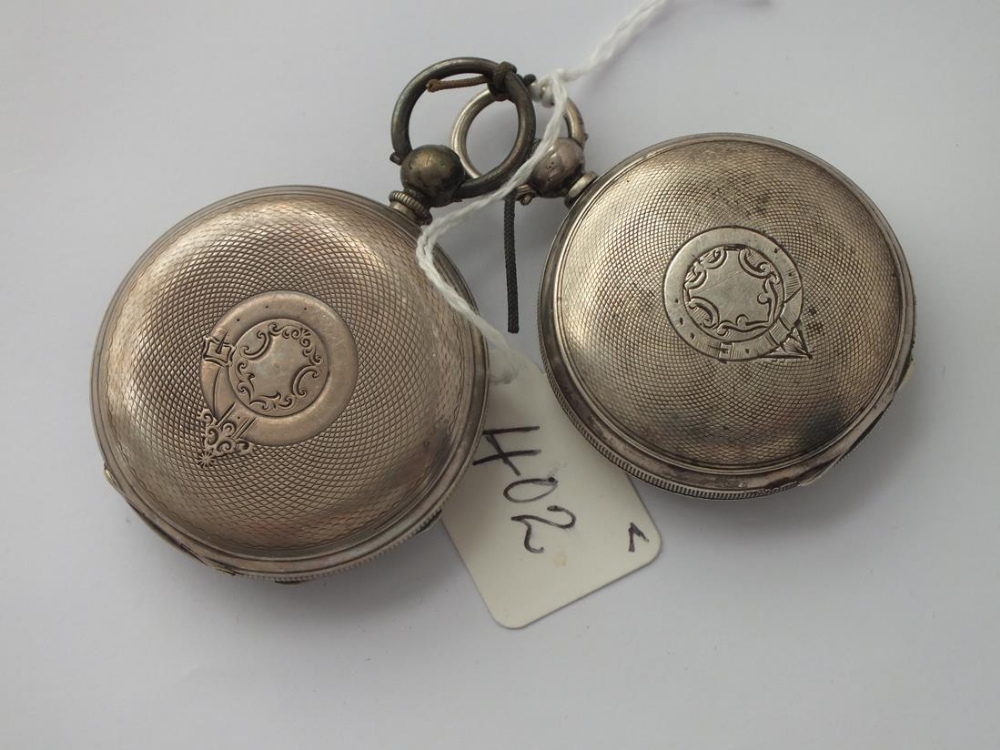 Two gents silver pocket watches, one by Waltham and one hands off - Image 2 of 2