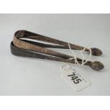 Two pairs of Georgian bright cut sugar tongs - both 1791 - 64gms