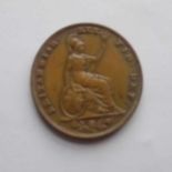 1837 William IV farthing - lustrous bluish ef