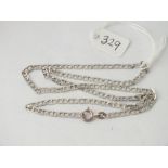 Fancy white gold chain in 9ct - 5.5gms