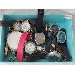 Box of assorted watches