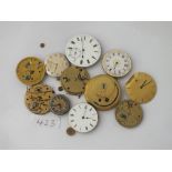 Assorted pocket and wristwatch movements