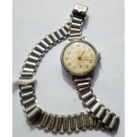 Ladies Tudor wristwatch with seconds dial and metal strap - not working