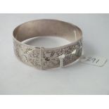 Engraved silver bangle - 27gms