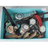 Box of assorted watches