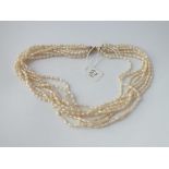 Large river pearl necklace with 9ct clasp