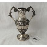 c19 Italian two-handled vase - 4.5" high - 62gms