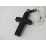 Black hard stone cross