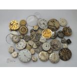 Assorted pocket and wristwatch movements