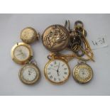 Bag of six assorted pendant watches