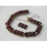 Antique garnet-set bracelet with spare link