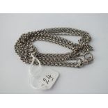 Long silver link guard chain