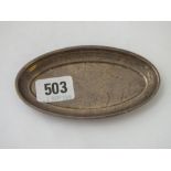 Oval pin dish engraved with draped festoons - 5” wide - B'ham 1916 - 38gms