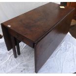 George III oak two lap table with drawer to end - 48" wide