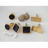 Four pairs of dress cufflinks