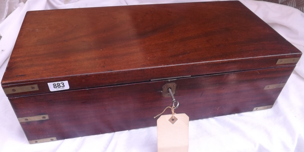c19 mahogany brass bound box - 24" wide