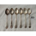 Set of six OE teaspoons - Sheffield 1924 - 71gms