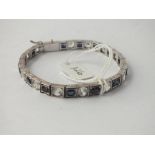Silver and paste line bracelet