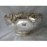 Attractive rose bowl of Queen Anne design - 9"DIA - B'ham 1928 by ELKINGTON & CO - 725gms