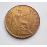 1902 penny - uncirculated
