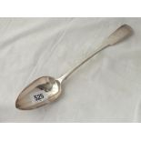 William IV fiddle pattern crested basting spoon - B'ham 1837 by ET - 95gms