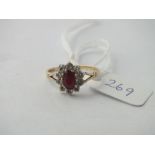 Ruby ring - size L - in 9ct