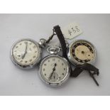 Three gents metal-cased pocket watches