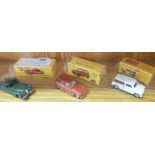 6 DINKY BY NOREV DIECAST MODELS BOXED, 548 FIAT 1800 FAMILIALE, 184 VOLVO 122S, 157 JAGUAR XK120