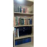 FOUR SHELVES OF HARDBACK BOOKS