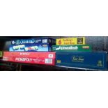 SHELF OF MIXED GAMES INCL; MONOPOLY & COUNT DOWN