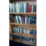 FOUR SHELVES OF MAINLY HARDBACK BOOKS