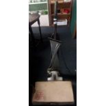 VINTAGE UPRIGHT HOOVER & ATTACHMENTS (DISPLAY ONLY)