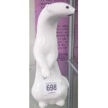 WHITE OTTER WITH CROSSED PAWS MADE IN USSR