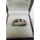 A SAPPHIRE ETERNITY RING SET N 18ct GOLD