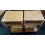 PAIR OF BEDSIDE SHELVES / TABLES